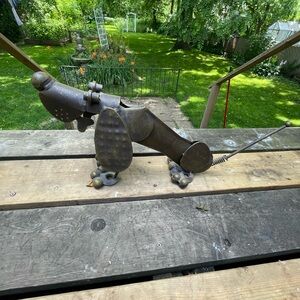 Vintage Metal Hound Dog Art